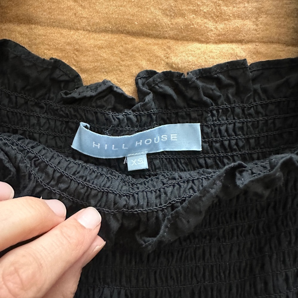Hill House Home Nesli Black Swiss Jacquard Dot Nap Dress New Size Extra Small - Picture 8 of 8